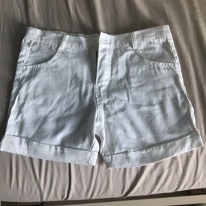 White shorts tag is off but only worn once